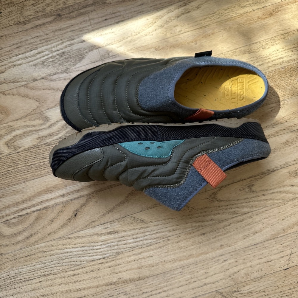 Teva ReEMBER Terrain Shoes Slip On Olive Green Nylon Quilted Men's Sz 10 Slides
